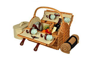 Yorkshire Picnic Basket for Four with Blanket